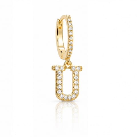 ⁨Gold-plated earrings letter U KST1683U⁩ at Wasserman.eu