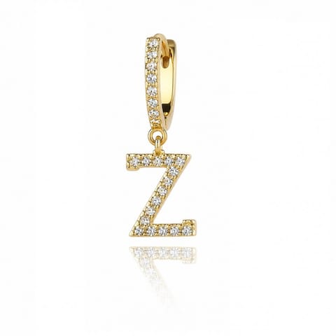 ⁨Gold-plated earrings letter Z KST1683Z⁩ at Wasserman.eu
