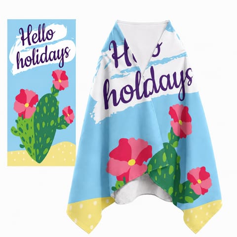 ⁨Ręcznik plażowy prostokątny HELLO HOLIDAYS 150x70 REC54WZ2⁩ w sklepie Wasserman.eu