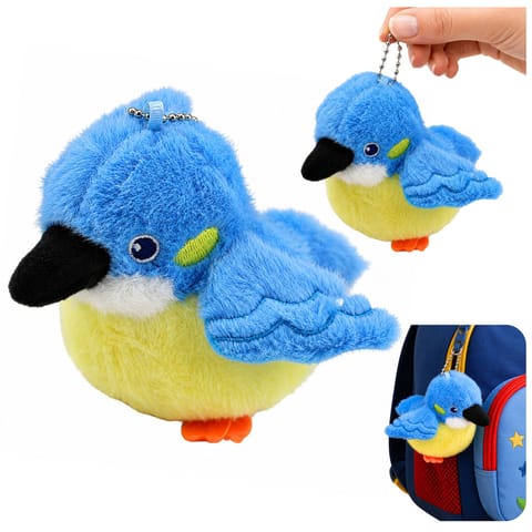 ⁨Pluszowy Ptaszek Maskotka Na Breloku z Zawieszką Niebieski 9 cm⁩ w sklepie Wasserman.eu