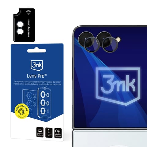 ⁨3mk Lens Protection Pro - Szkło na obiektyw aparatu Samsung Galaxy Z Flip 8 (Black)⁩ w sklepie Wasserman.eu