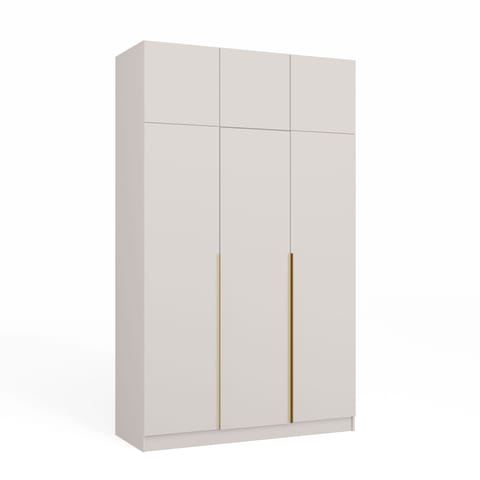 ⁨Szafa SENSO 3D Wysoka Z NADSTAWKĄ KASZMIR 150 Cm Drzwi Złote Uchwyty 250 Cm⁩ w sklepie Wasserman.eu