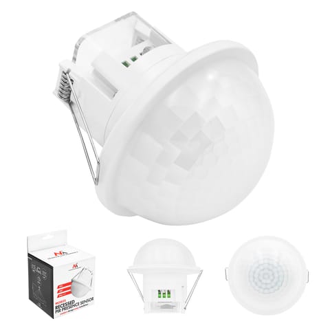 ⁨Czujnik obecności PIR Maclean, do zabudowy, zasięg 10x40m, 1000W/2000W, 220-240V AC, 50/60Hz, IP54, MCE822⁩ w sklepie Wasserman.eu