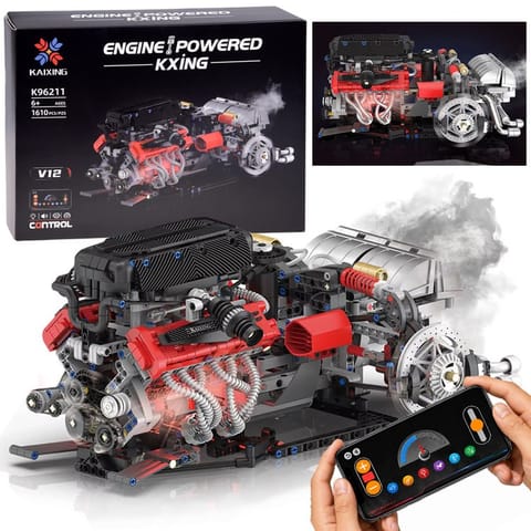 ⁨Klocki techniczne Zbuduj SILNIK na akumulator Generator pary 1610el. ZA6373⁩ w sklepie Wasserman.eu