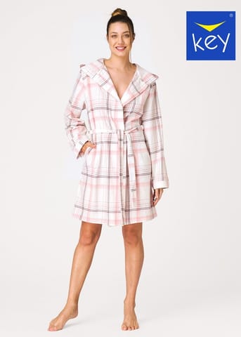 ⁨SZLAFROK KEY LGD-415 B26 (kolor różowy, rozmiar XL)⁩ w sklepie Wasserman.eu