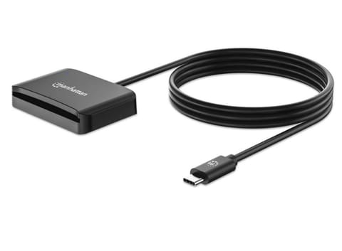 ⁨Czytnik kart pamięci MANHATTAN USB Typ C 102742⁩ w sklepie Wasserman.eu
