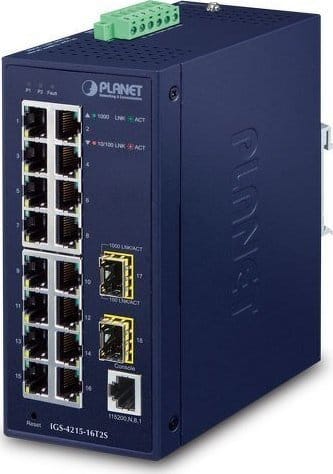 ⁨Planet IP30 Industrial L2/L4 16-Port⁩ w sklepie Wasserman.eu