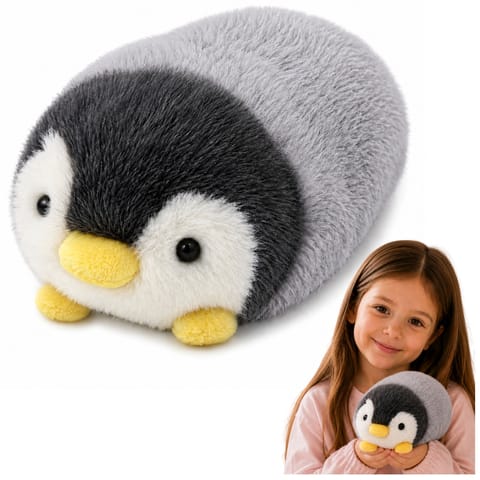 ⁨Pluszowy Pingwin Maskotka Miękka Przytulanka Biało Szary 16 cm⁩ w sklepie Wasserman.eu