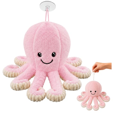 ⁨Pluszowa Ośmiornica Maskotka Przytulanka Z Przyssawką Różowa 16 cm⁩ w sklepie Wasserman.eu