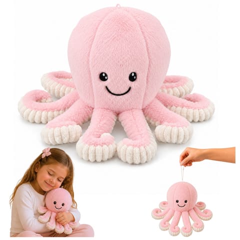 ⁨Pluszowa Ośmiornica Maskotka Przytulanka Sprężyste Macki Różowa 30 cm⁩ w sklepie Wasserman.eu