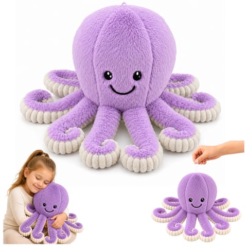 ⁨Pluszowa Ośmiornica Maskotka Przytulanka Sprężyste Macki Fioletowa 50 cm⁩ w sklepie Wasserman.eu