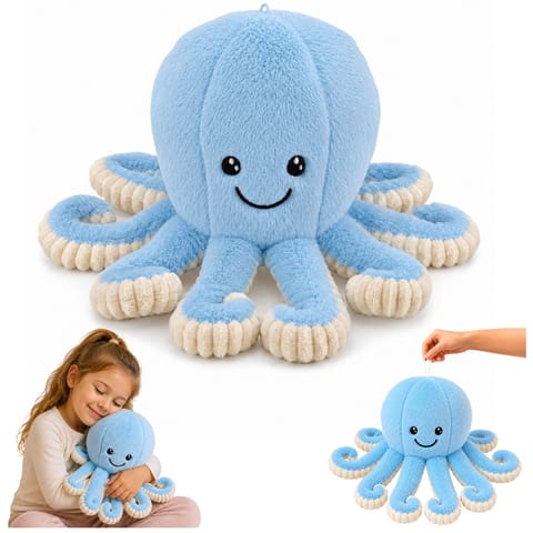 ⁨Pluszowa Ośmiornica Maskotka Przytulanka Sprężyste Macki Niebieska 50 cm⁩ w sklepie Wasserman.eu