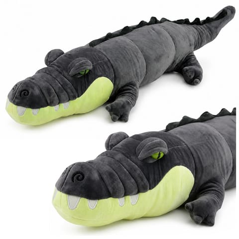 ⁨Pluszowy Krokodyl Maskotka Przytulanka Realistyczny Szary 90 cm⁩ w sklepie Wasserman.eu