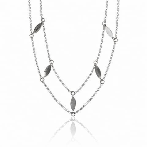 ⁨NASZYJNIK CHOKER podwójny, łezki srebrny N583⁩ w sklepie Wasserman.eu