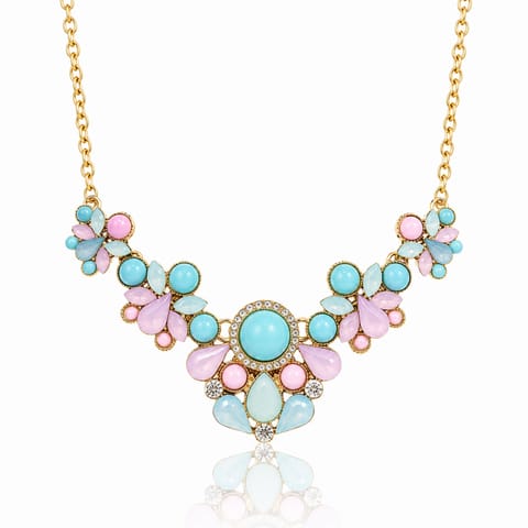 ⁨NASZYJNIK KOLIA BOHO NEW MIĘTOWY, RÓŻOWY N326F⁩ w sklepie Wasserman.eu