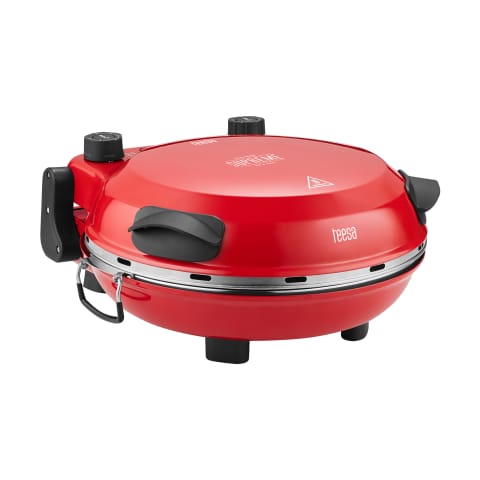 ⁨Piec do pizzy TEESA SUPREME FUN 1200W, 420 stopni, dwie grzałki , czerwony⁩ w sklepie Wasserman.eu