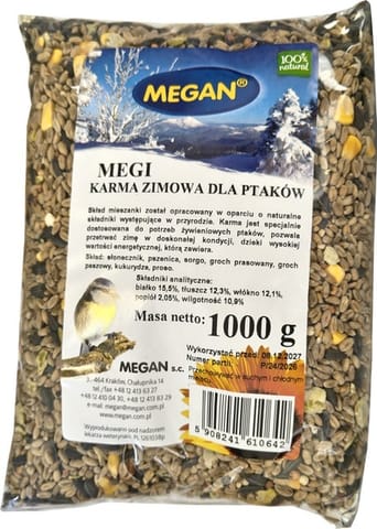 ⁨MEGAN Megi Winter food in a bag of 1kg⁩ at Wasserman.eu
