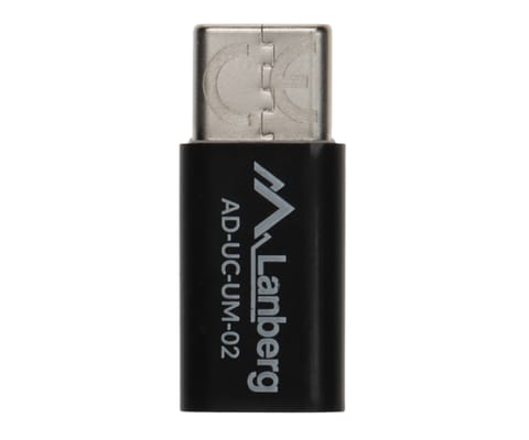 ⁨Adapter LANBERG AD-UC-UM-02 USB Type C to USB Micro-B⁩ at Wasserman.eu
