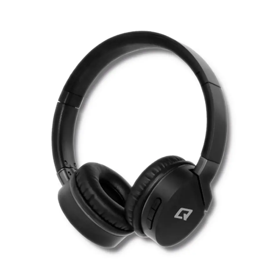 ⁨Qoltec 50825 headphones/headset Wired & Wireless Head-band Calls/Music Micro-USB Bluetooth Black, Grey⁩ at Wasserman.eu