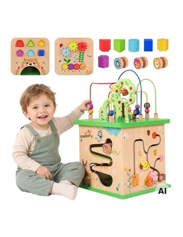 ⁨TOOKY TOY Kostka Edukacyjna Sorter Labirynt Przeplatanka Zwierzątka⁩ w sklepie Wasserman.eu
