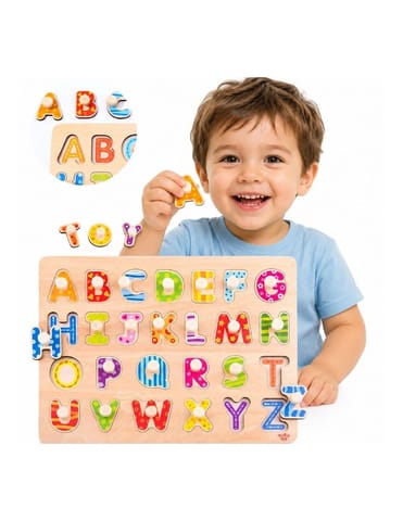 ⁨TOOKY TOY Puzzle Układanka Montessori z Pinezkami Alfabet⁩ w sklepie Wasserman.eu