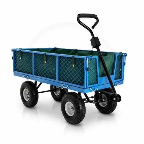 ⁨Ogrodowy wózek transportowy koszyk z metalową siatką Bituxx składany udźwig 300kg⁩ w sklepie Wasserman.eu