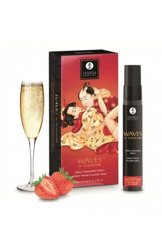 ⁨Shunga Waves Of Pleasure Spray Sparkling Strawberry Wine⁩ w sklepie Wasserman.eu