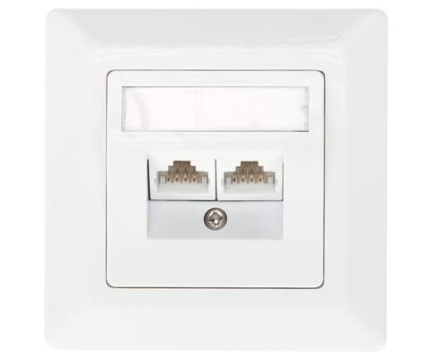 ⁨GNIAZDO KOŃCOWE RJ-45 SX9-2-5E-UTP-WH SOLARIX⁩ w sklepie Wasserman.eu