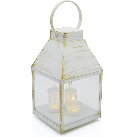 ⁨LATARNIA LAMPION ADWENTOWY RORATY LED 25CM 3 ŚWIECE TIMER BIAŁY⁩ w sklepie Wasserman.eu