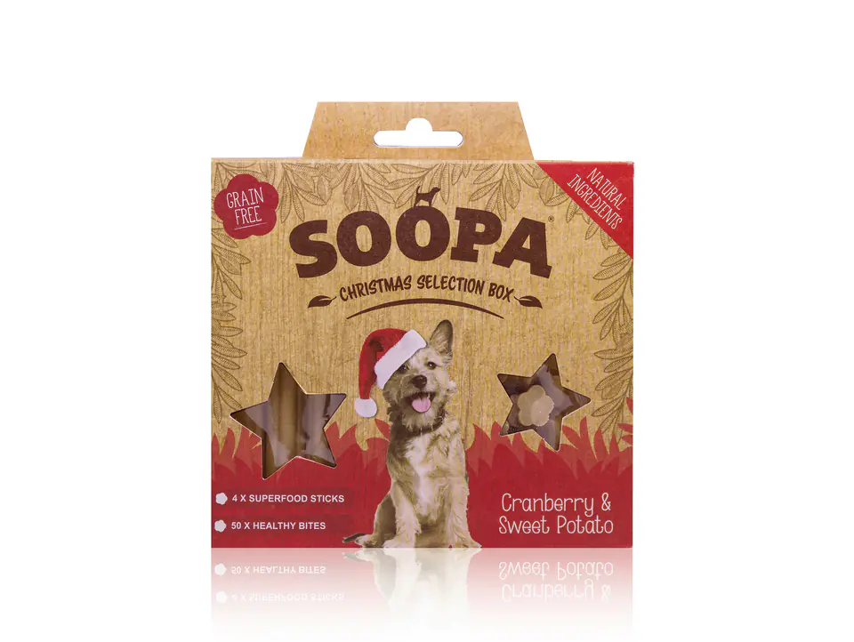 ⁨SOOPA Selection BOX Cranberry & Sweet Potato (cranberries and sweet potato) 150g⁩ at Wasserman.eu