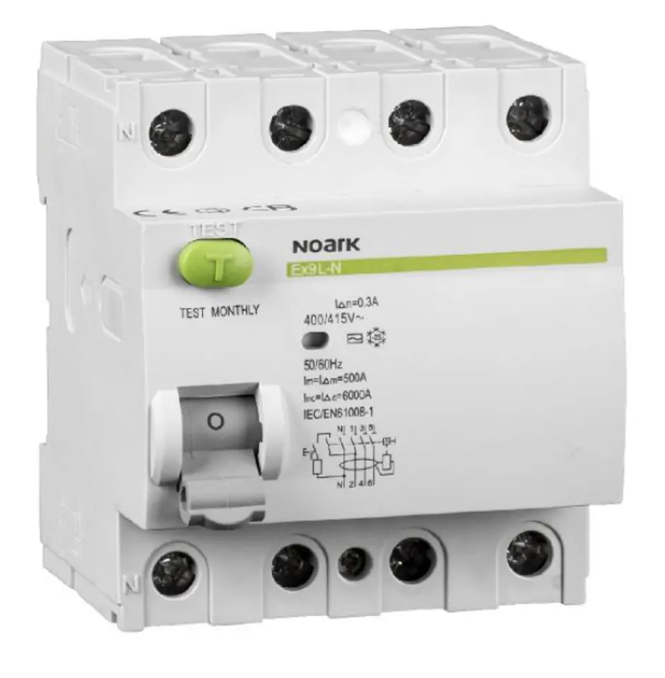 ⁨108370 Noark Ex9L-N 4P 40A A 300mA residual current circuit breakers⁩ at Wasserman.eu