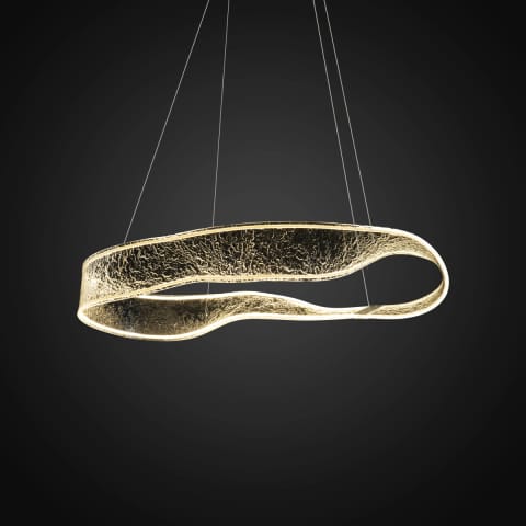 ⁨Lampa wisząca Ribbon No.2 90cm ściemnianie z pilota (Barwa światła delikatnie ciepła, Kolor transparentny, Możliwość ściemniania tak pilot)⁩ w sklepie Wasserman.eu