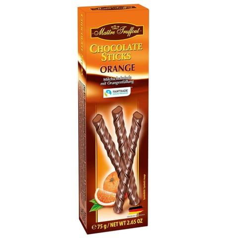 ⁨MaitreTruffout Orange sticks in Milk Chocolate 75 g⁩ at Wasserman.eu