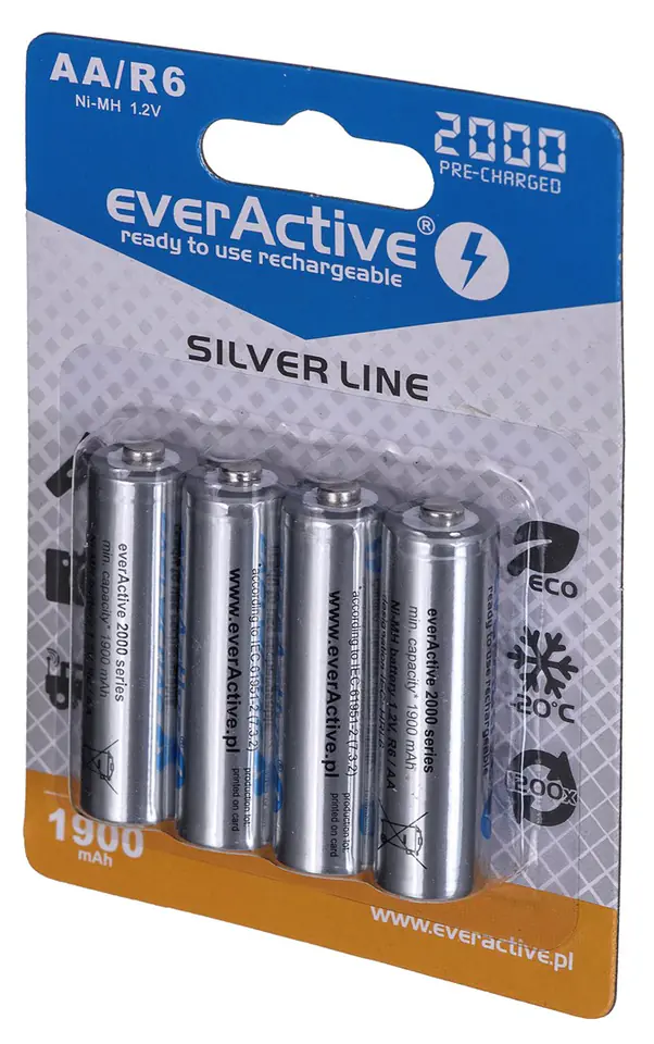 ⁨Zestaw akumulatorków everActive EVHRL6-2000 (2000mAh ; Ni-MH)⁩ w sklepie Wasserman.eu