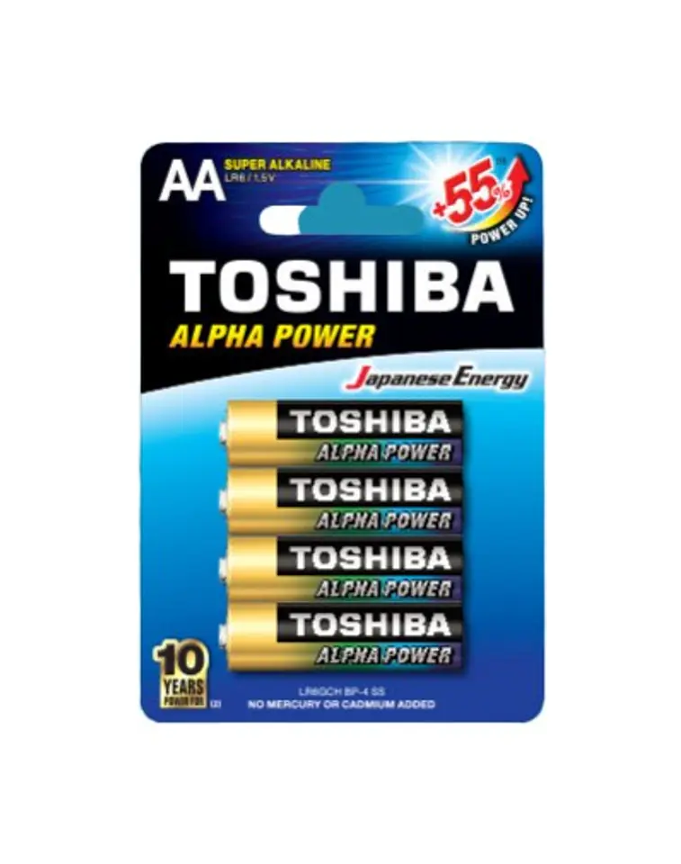 ⁨Toshiba LR6GCH BP-4 household battery Single-use battery AA Alkaline⁩ at Wasserman.eu