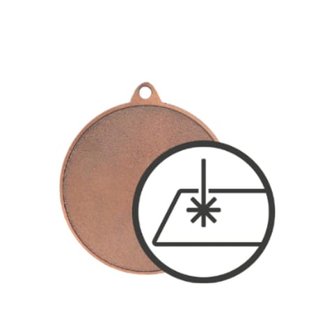 ⁨Medal brązowy ogólny stalowy grawerowany na laminacie⁩ w sklepie Wasserman.eu