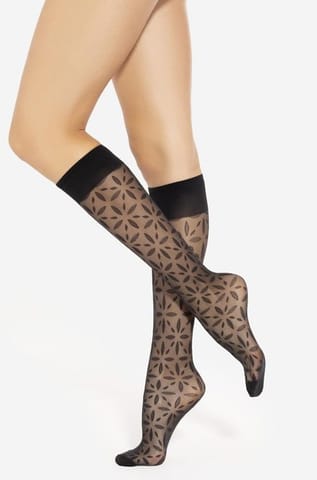 ⁨Podkolanówki TRENDY LINE 31 Nero (Rozmiar Uni)⁩ w sklepie Wasserman.eu