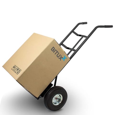 ⁨Wózek ręczny magazynowy 200kg czarny BITUXX⁩ w sklepie Wasserman.eu