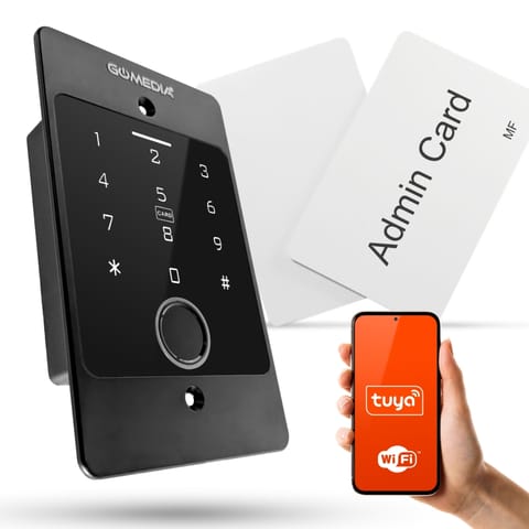 ⁨Zamek Szyfrowy Klawiatura do Drzwi Furtki Zewnętrzny RFID Odcisk WiFi Tuya⁩ w sklepie Wasserman.eu