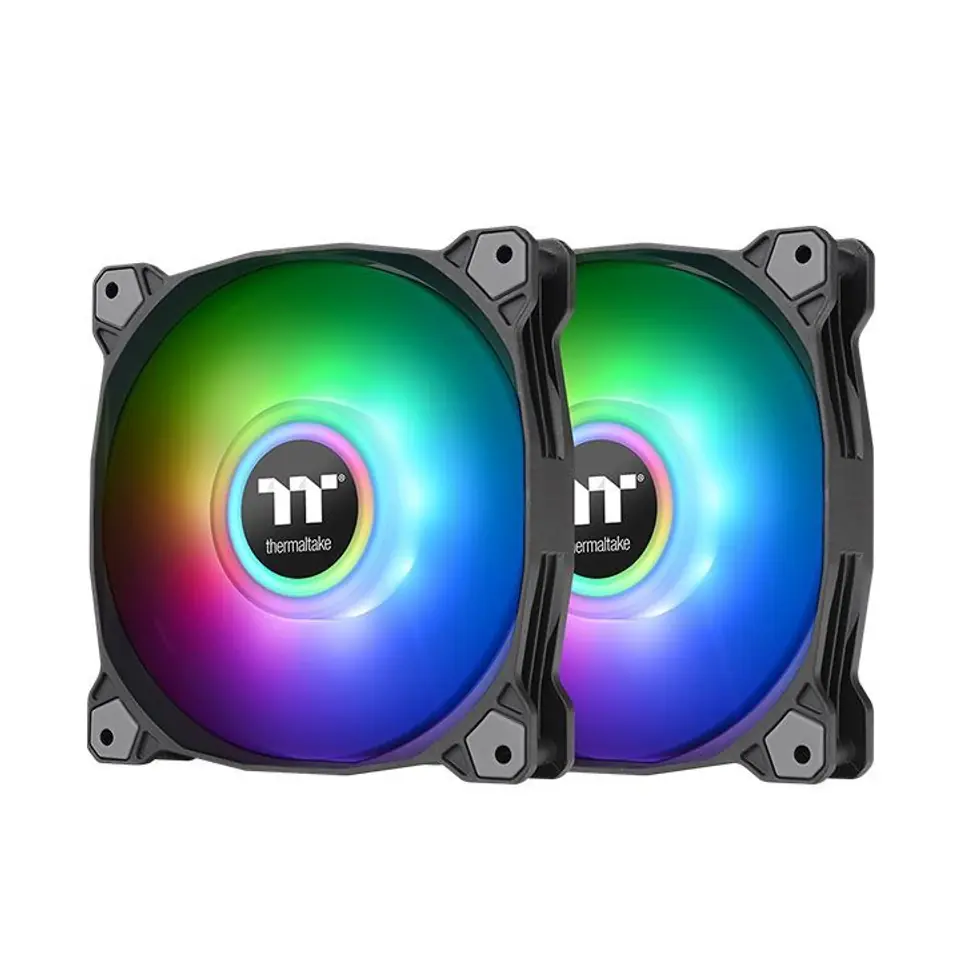 ⁨THERMALTAKE PURE DUO 12 ARGB SYNC RADIATOR FAN 2 PACK BLACK FAN CL-F115-PL12SW-A⁩ w sklepie Wasserman.eu