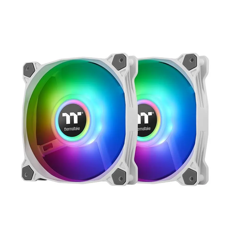 ⁨Thermaltake Pure Duo 12 Universal Fan 12 cm White 2 pc(s)⁩ at Wasserman.eu