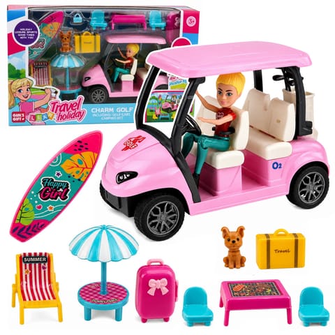 ⁨Zestaw Golfowy Meleks Lalka Piesek Zestaw Golfowy Akcesoria Wakacyjne⁩ w sklepie Wasserman.eu