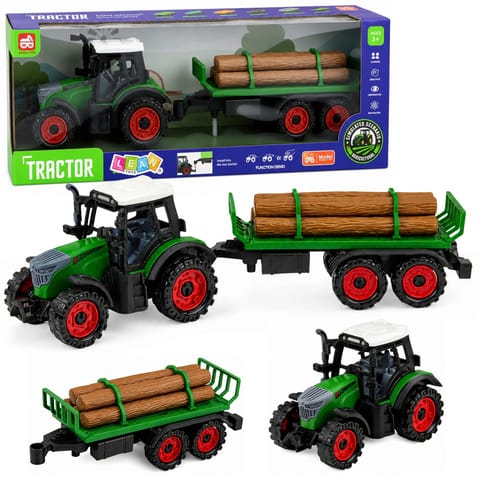⁨Traktor Farmerski Rolniczy z Przyczepą Na Drzewo Napęd Frykcyjny Bale 35cm⁩ w sklepie Wasserman.eu