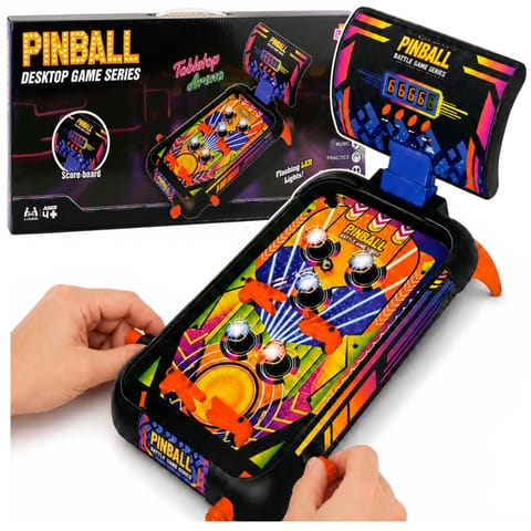 ⁨Gra Zręcznościowa Pinball Stołowy Flipper Licznik Punktów Światła Dźwięki⁩ w sklepie Wasserman.eu