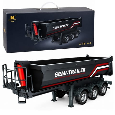 ⁨Naczepa Wywrotka Metalowa Zdalnie Sterowana RC Huina 1509 Czarna 1:18⁩ w sklepie Wasserman.eu