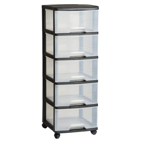 ⁨Regał przezroczysty 5x20L Curver⁩ w sklepie Wasserman.eu