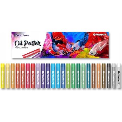 ⁨Kredki pastele olejne 24 kolory TT8330 PENMATE⁩ w sklepie Wasserman.eu