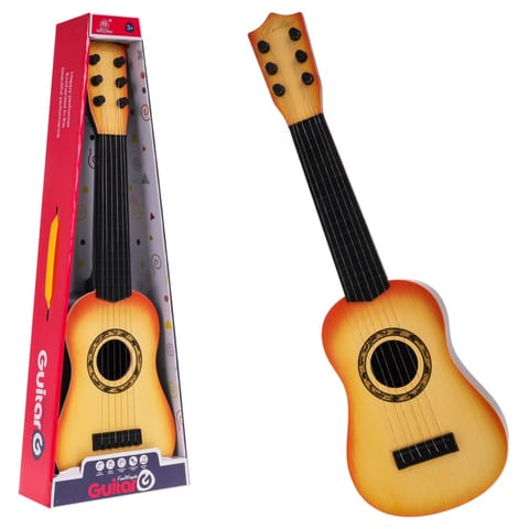 ⁨Gitara Klasyczna dla dzieci 3+ Jasny Brąz Zabawkowy Instrument + 6 Metalowych Strun⁩ w sklepie Wasserman.eu