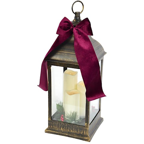 ⁨LATARNIA LAMPION ADWENTOWY ZNICZ LED 60CM 3 ŚWIECE TIMER CZARNY⁩ w sklepie Wasserman.eu