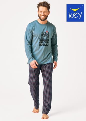 ⁨PIŻAMA KEY MNS-634 B26 (kolor szary, rozmiar XXL)⁩ w sklepie Wasserman.eu